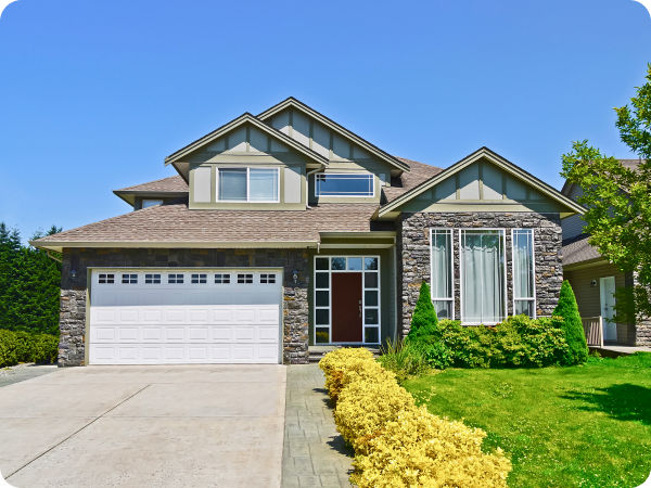 Luxury House with concrete driveway